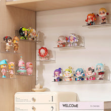 Load image into Gallery viewer, 10/15cm Self-Adhesive Transparent Acrylic Wall Mounted Display Storage Rack DIY Toy Stand
