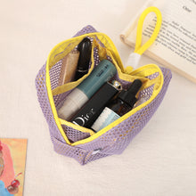 Load image into Gallery viewer, Dopamine Color Square Cosmetic Pouch Mini Makeup Bag Polyester Multi-Compartment Organizer Wrinkle-Resistant Travel Essentials