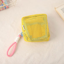 Load image into Gallery viewer, Dopamine Color Square Cosmetic Pouch Mini Makeup Bag Polyester Multi-Compartment Organizer Wrinkle-Resistant Travel Essentials