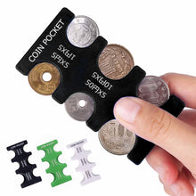Load image into Gallery viewer, Japan Travel Coin Organizer with Detachable PVC Pouch & Carabiner Hook Multi-Slot Plastic Wallet for Yen Coins