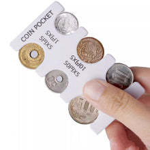 Load image into Gallery viewer, Japan Travel Coin Organizer with Detachable PVC Pouch & Carabiner Hook Multi-Slot Plastic Wallet for Yen Coins