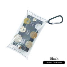 Load image into Gallery viewer, Japan Travel Coin Organizer with Detachable PVC Pouch & Carabiner Hook Multi-Slot Plastic Wallet for Yen Coins
