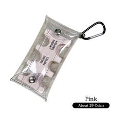 Load image into Gallery viewer, Japan Travel Coin Organizer with Detachable PVC Pouch & Carabiner Hook Multi-Slot Plastic Wallet for Yen Coins