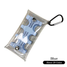 Load image into Gallery viewer, Japan Travel Coin Organizer with Detachable PVC Pouch & Carabiner Hook Multi-Slot Plastic Wallet for Yen Coins
