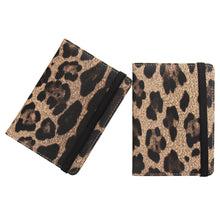 Load image into Gallery viewer, Leopard Print RFID Blocking Passport Holder Travel Wallet with Card Slots & Secure Strap Essential for Traveling Abroad