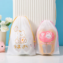 Load image into Gallery viewer, 10Pcs Travel Portable Clothes Shoes Storage Waterproof Transparent Drawstring Cosmetic Bag Girl Clear Makeup Bag Organizer