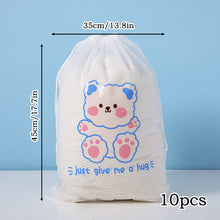 Load image into Gallery viewer, 10Pcs Travel Portable Clothes Shoes Storage Waterproof Transparent Drawstring Cosmetic Bag Girl Clear Makeup Bag Organizer