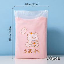 Load image into Gallery viewer, 10Pcs Travel Portable Clothes Shoes Storage Waterproof Transparent Drawstring Cosmetic Bag Girl Clear Makeup Bag Organizer