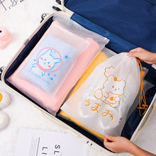 Load image into Gallery viewer, 10Pcs Travel Portable Clothes Shoes Storage Waterproof Transparent Drawstring Cosmetic Bag Girl Clear Makeup Bag Organizer
