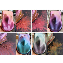 Load image into Gallery viewer, 10g Car Chameleon Pigment Powder Color Changing Pigment Car Decoration Pearlescent Pigment Powder Cosmetic Eye Shadow Nail