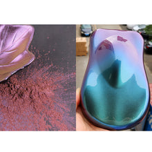 Load image into Gallery viewer, 10g Car Chameleon Pigment Powder Color Changing Pigment Car Decoration Pearlescent Pigment Powder Cosmetic Eye Shadow Nail