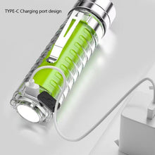 Load image into Gallery viewer, USB C Rechargeable LED Flashlight LED MINI Keychain Light with Tail Magnet Uv Light Multifunction Portable Torch Camping Lights