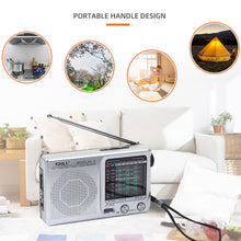 Load image into Gallery viewer, Outdoor Radio SW/AM/FM Stereo Digital Radio Battery Operated Telescopic Antenna Full Band Radio Receiver with Speaker 3.5mm Jack