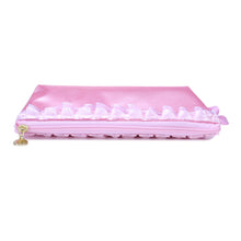 Load image into Gallery viewer, 13*24.5CM Lace Dance Shoes Storage Bag Children's Waterproof Satin Stationery Organizer Pouch With ZipperLace Dance Shoes Storage Bag Children's Waterproof Satin Stationery Organizer Pouch With Zipper