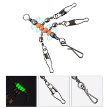 Load image into Gallery viewer, 10PCS/ Box Wooden Shrimp Fishing Set Luminescent Beads Ring Interlocking Clasp Set Fishing Gear Accessories