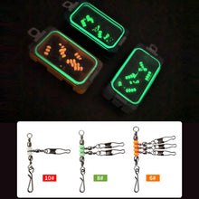 Load image into Gallery viewer, 10PCS/ Box Wooden Shrimp Fishing Set Luminescent Beads Ring Interlocking Clasp Set Fishing Gear Accessories