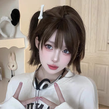 Load image into Gallery viewer, Women AG Wig Short Hair Lolita Realistic Bangs Sweet Girl Scalp Natural Matte Short Straight Wig Cover
