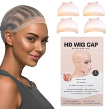 Load image into Gallery viewer, Wholesale HD Wig Cap for Women Invisible Ultra-thin Stretchy Stocking Caps for Lace Front Wigs Sheer Wig Cap Thin Nylon Cap