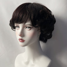 Load image into Gallery viewer, High Temperature Messy White Pink Short Curly Hair Female Full Headset Beautiful Girl Women Pink Wig Cover