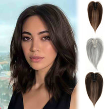 Load image into Gallery viewer, Wig Piece for Women with A Bangs Patch Covering White Hair Thin Invisible Naturally Fluffy Bangs Patch Women Wig