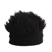 Load image into Gallery viewer, Autumn and Winter One-piece Wig Hat Male Landlord Hat Fashion Version Plush Retro Street Parody Brimless Trendy Knitted Hat