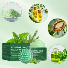 Load image into Gallery viewer, Rosemary Mint Scalp Scrub Deep Cleansing Refreshing Oil Control Rosemary Shampoo for Strengthens Hair Nourishing The Scalp