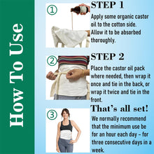 Load image into Gallery viewer, Castor Oil Bag German Velvet Pure Cotton Cloth Care Health Care Auxiliary Bag Reusable Waist Belt Care Auxiliary Bag