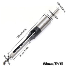 Load image into Gallery viewer, 1Pc 6-16mm HSS Square hole drill Woodworking Drill Tools Auger Mortising Chisel Drill Set DIY Furniture Square Woodworking drill
