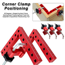 Load image into Gallery viewer, 90° 140mm Aluminum Alloy Metal Corner Clamps For Woodworking Positioning Fixed Right Angle Clamp Corner Clamp High Precision Measuring Tool