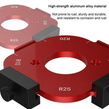 Load image into Gallery viewer, Woodworking Router Arcs Angle Positioning Template Corner Radius Routers R10-R50 Radius Jig Wood Milling Cutter Round R-corner