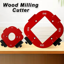 Load image into Gallery viewer, Woodworking Router Arcs Angle Positioning Template Corner Radius Routers R10-R50 Radius Jig Wood Milling Cutter Round R-corner