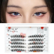 Load image into Gallery viewer, 3D Fluffy 8-12mm Black DIY Lash Extension Kit No Glue Eyelash Extension Fox Eye Effect Makeup Lashes False Eyelash