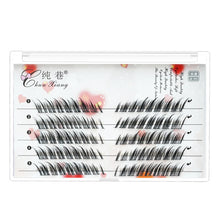 Load image into Gallery viewer, 3D Fluffy 8-12mm Black DIY Lash Extension Kit No Glue Eyelash Extension Fox Eye Effect Makeup Lashes False Eyelash