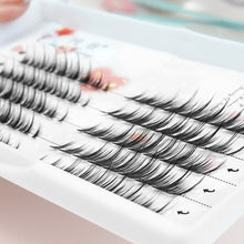 Load image into Gallery viewer, 3D Fluffy 8-12mm Black DIY Lash Extension Kit No Glue Eyelash Extension Fox Eye Effect Makeup Lashes False Eyelash