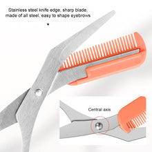 Load image into Gallery viewer, Eyebrow Trimmer Scissor Beauty Products for Women Eyebrow Scissors with Comb Stainless Steel Makeup Tools Beauty Scissors