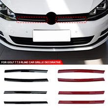 Load image into Gallery viewer, 2Pcs Car Grille Decorative Up Grille Strips Car Stickers Auto Accessories for VW Golf 7 7.5 Rline Logo Cover