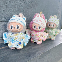 Load image into Gallery viewer, Miniature Kimono Skirt Set for 17cm Labubu Dolls Cute DIY Doll Clothes Fashion Accessories Lovely Outfit Gifts for Girls Friends