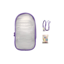 Load image into Gallery viewer, For 17cm Labubu V2 V3 15cm Cotton Doll Outfit Crossbody Pain Bag PVC Storage Bag Dolls Display Bag