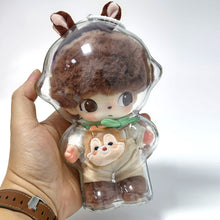 Load image into Gallery viewer, 1PC Protective Acrylic Storage Case For Plush Dolls Display Bag for Dimoo No Doll Transparent Portable Cable Organizer Box