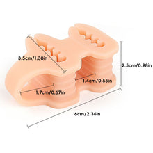 Load image into Gallery viewer, 1 Pair Double-hole Toe Separator Slippers Pinching Foot Toe Hallux Valgus Protector Separator Finger Straightener Adjuster Foot Care Tool
