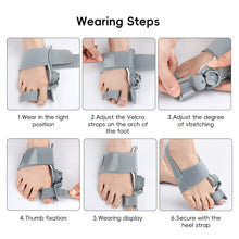 Load image into Gallery viewer, 1pc Breathable Hallux Valgus Splint Orthopedic Toe Alignment Bunion Corrector Anti-slip Heel Strap for Left & Right Toe Separator