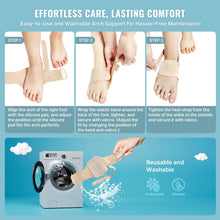 Load image into Gallery viewer, 1 Pair Adjustable Arch Support Silicone anti-slip Flat Foot Correction Flat Foot Insoles Braces for Plantar Fasciitis
