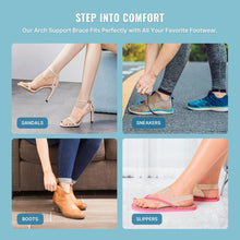Load image into Gallery viewer, 1 Pair Adjustable Arch Support Silicone anti-slip Flat Foot Correction Flat Foot Insoles Braces for Plantar Fasciitis