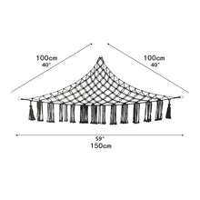Load image into Gallery viewer, Handmade Toy Hammock Handwoven Cotton Toy Storage Net Artisan Made Wall Hanging Organizer for Kids Playroom Home
