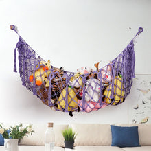 Load image into Gallery viewer, Large Capacity Handwoven Cotton Toy Storage Net Wall Hanging Organizer Boho Plush Toy Organizer Kids Room Decor