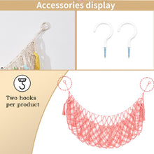Load image into Gallery viewer, Large Capacity Handwoven Cotton Toy Storage Net Wall Hanging Organizer Boho Plush Toy Organizer Kids Room Decor