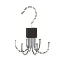 Load image into Gallery viewer, 360° Rotating Storage Hanger Clothes Hook Metal Belts Rack Wooden Organizer For Bras Ties Scarves Household Closet Organizer