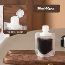 Load image into Gallery viewer, 50ml/80ml/100ml Matte Refill Pouch Travel-Size Leak-Proof Flip Cap Spout Accessible Food For Coffee Travel Toiletries DIY Cosmetics