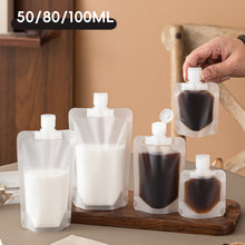 Load image into Gallery viewer, 50ml/80ml/100ml Matte Refill Pouch Travel-Size Leak-Proof Flip Cap Spout Accessible Food For Coffee Travel Toiletries DIY Cosmetics