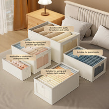 Load image into Gallery viewer, Foldable Clothing Storage Bag Organizer Qxford Storage Bin with Lid Seasonal Clothes Rotation Storage Moving House Packing Wardrobe Storage